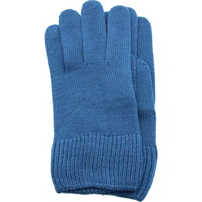 Portolano Merino Wool Gloves In Blue