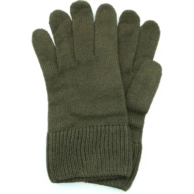 Portolano Merino Wool Gloves In Green