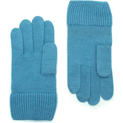 Portolano Merino Wool Gloves In Morning Blue