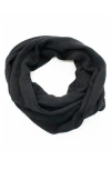 Portolano Merino Wool Infinity Scarf In Black