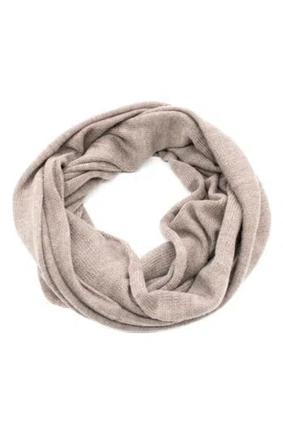 Portolano Merino Wool Infinity Scarf In Fango