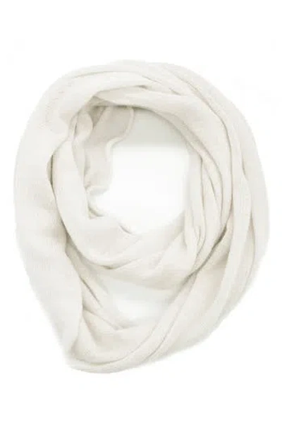 Portolano Merino Wool Infinity Scarf In White