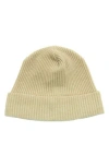 Portolano Merino Wool Rib Cuff Beanie In Brown