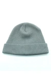 Portolano Merino Wool Rib Cuff Beanie In Green