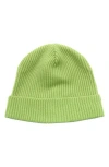 Portolano Merino Wool Rib Cuff Beanie In Green