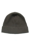 Portolano Merino Wool Rib Cuff Beanie In Saturn Brown