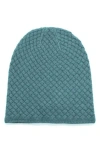 Portolano Minerva Basket Weave Beanie In Blue