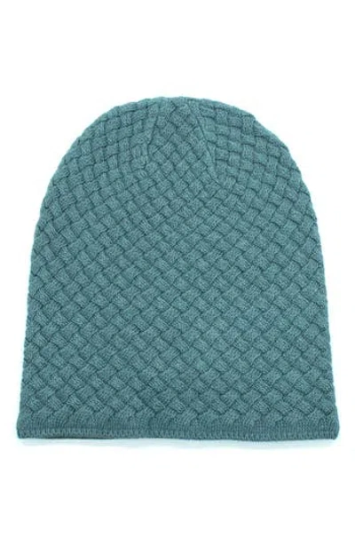 Portolano Minerva Basket Weave Beanie In Blue