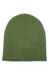 Portolano Slouchy Hat In Basket Weave In Green