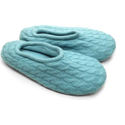 Portolano Mini Cable Knit Slippers In Animal Print