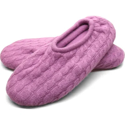 Portolano Mini Cable Knit Slippers In Multi