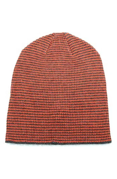 Portolano Mini Stripe Slouchy Hat In Red