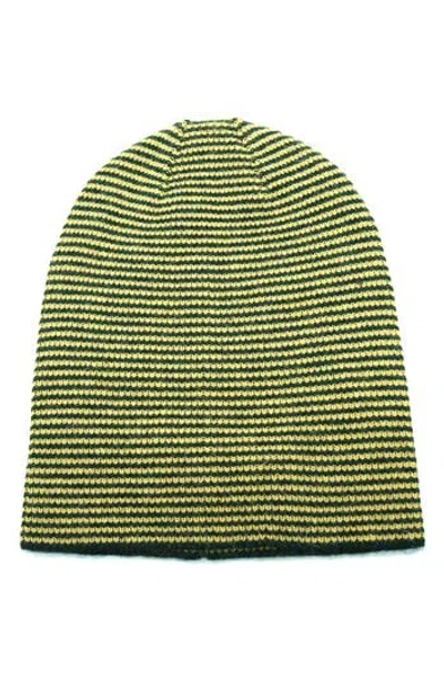 Portolano Mini Stripe Slouchy Hat In Green