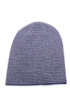 Portolano Mini Stripe Slouchy Hat In Purple/grey