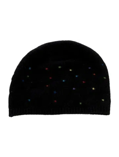 Pre-owned Portolano Pattern Print Beanie In Black