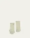 Portolano Pearly Embellished Cashmere Gloves In Yogi Ivory