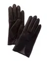PORTOLANO PORTOLANO PIPING DETAIL CASHMERE-LINED LEATHER GLOVES