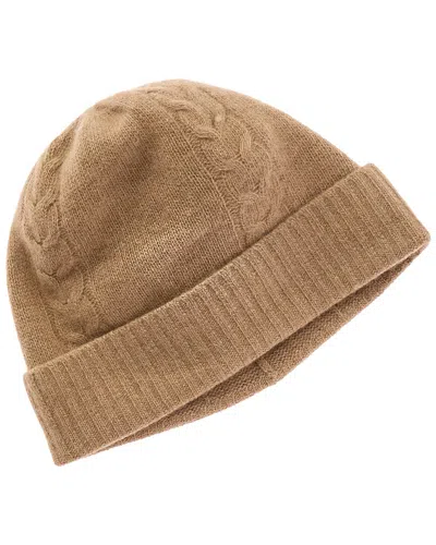 Portolano Plain Jersey Wool & Cashmere-blend Hat In Brown