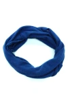Portolano Plain Loop Scarf In Blue