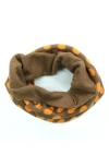 Portolano Polka Dot Neckwarmer In Brown