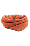 Portolano Polka Dot Neckwarmer In Orange