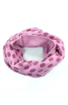 Portolano Polka Dot Neckwarmer In Pink