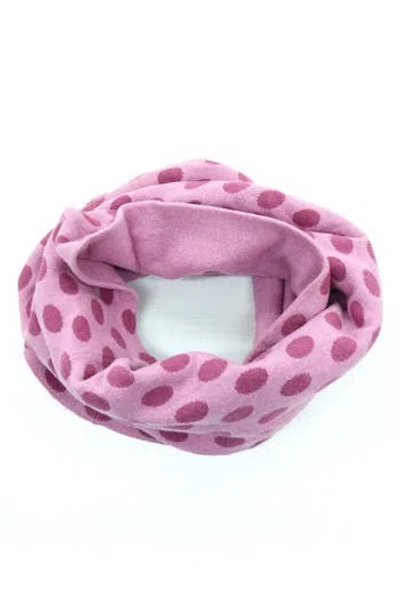 Portolano Polka Dot Neckwarmer In Pink
