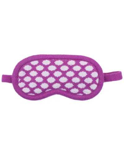 Portolano Polka Dots Eye Mask In Berry