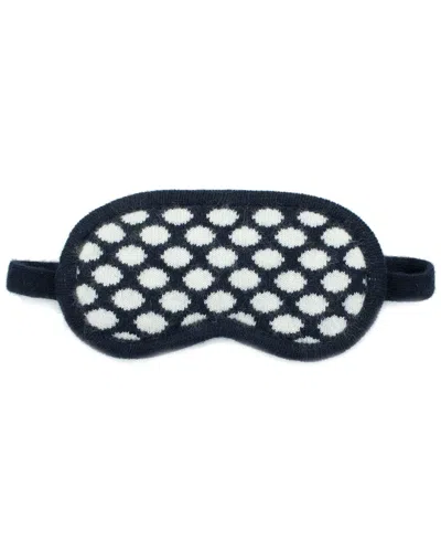 Portolano Polka Dots Eye Mask In Navy/white