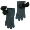 Portolano Pompom Wool Blend Gloves In Green