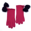 Portolano Pompom Wool Blend Gloves In Pink