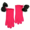 Portolano Pompom Wool Blend Gloves In Pink