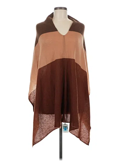Pre-owned Portolano Poncho In Brown