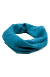 Portolano Popcorn Stitch Infinity Scarf In Blue