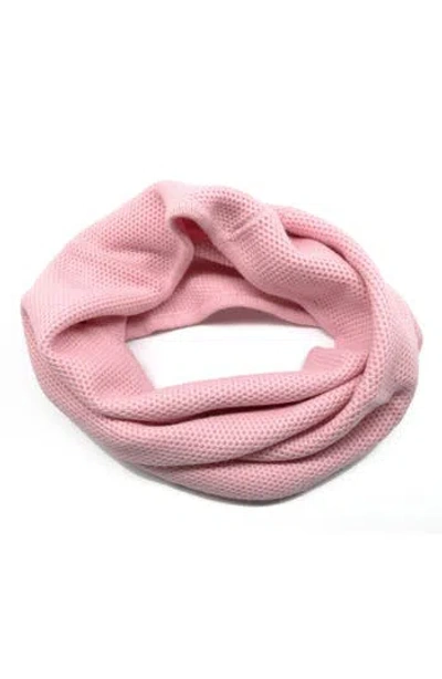 Portolano Popcorn Stitch Infinity Scarf In Pink
