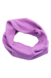 Portolano Neck Warmer In Popcorn Stitch In Purple