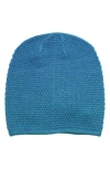 Portolano Popcorn Stitch Slouchy Beanie In Blue