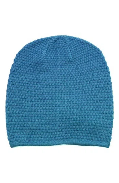 Portolano Popcorn Stitch Slouchy Beanie In Blue
