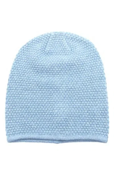Portolano Popcorn Stitch Slouchy Beanie In Blue
