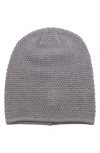Portolano Popcorn Stitch Slouchy Beanie In Gray