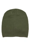 Portolano Popcorn Stitch Slouchy Beanie In Green
