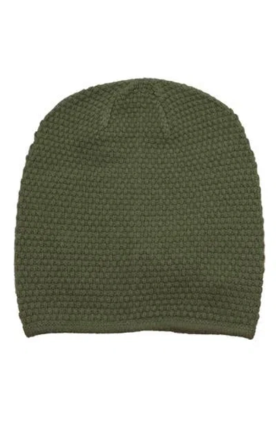 Portolano Popcorn Stitch Slouchy Beanie In Green