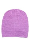 Portolano Popcorn Stitch Slouchy Beanie In Purple