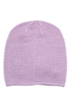 Portolano Popcorn Stitch Slouchy Beanie In Purple