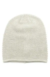 Portolano Popcorn Stitch Slouchy Beanie In White