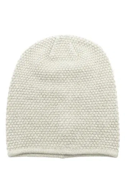 Portolano Popcorn Stitch Slouchy Beanie In White