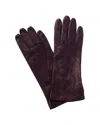 Portolano Quilted Leather Gloves In Red