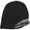 Portolano Cashmere Reversible Slouchy Hat In Black/light Heather Grey