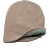 Portolano Reversible Cashmere Beanie In Nile Brown/stormy Sea