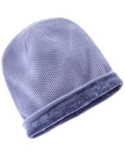 Portolano Reversible Slouchy Cashmere Hat In Blue